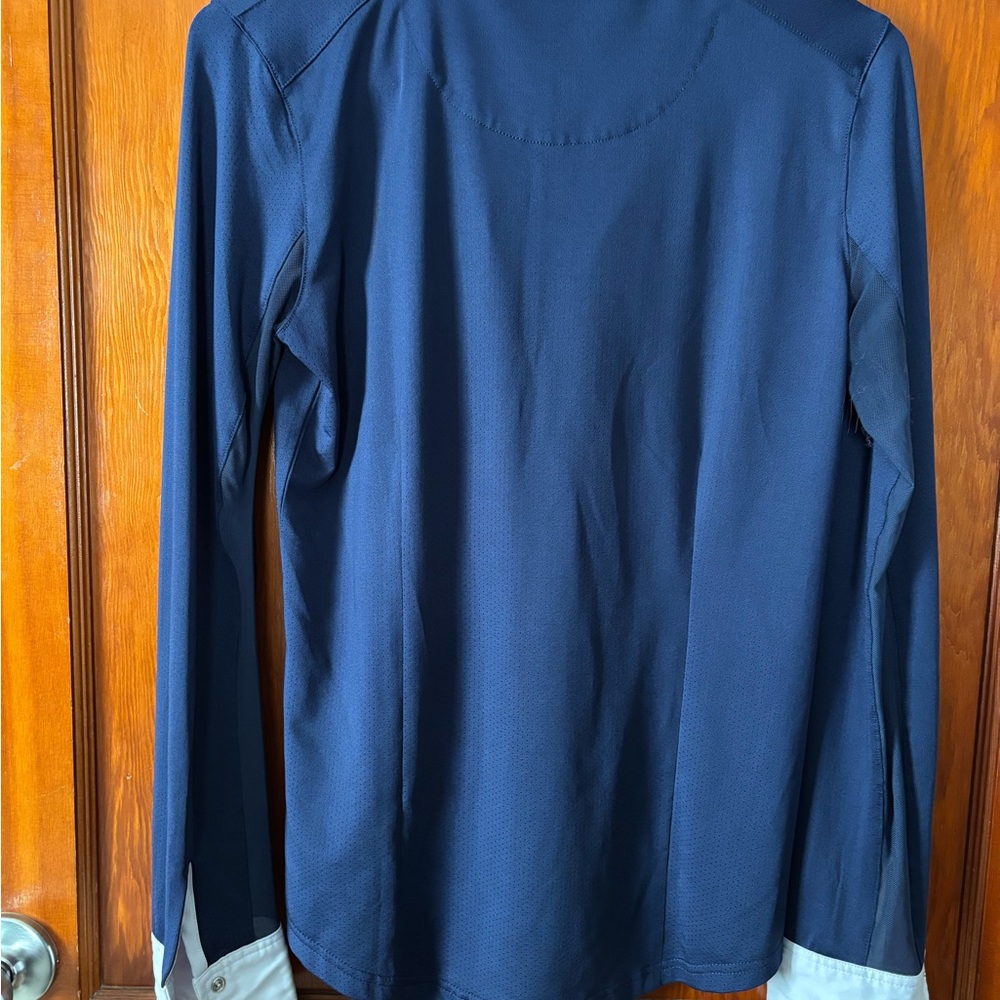 Women's Navy and White Long Sleeve Top - Picture 3 of 3